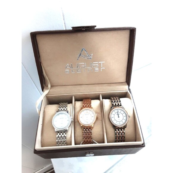 August Steiner Three Pack Women's Watch  MSRP $795 BNIB - Picture 1 of 4